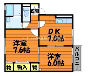 ドミールユー　Ｂ棟の物件間取画像